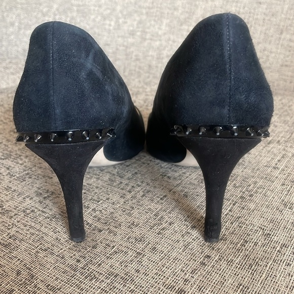 Sam Edelman Black Suede Pointy Toe Heels Size 9.5 - Picture 3 of 13